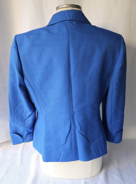Size 10P KASPER Women's Vintage Blue Blazer