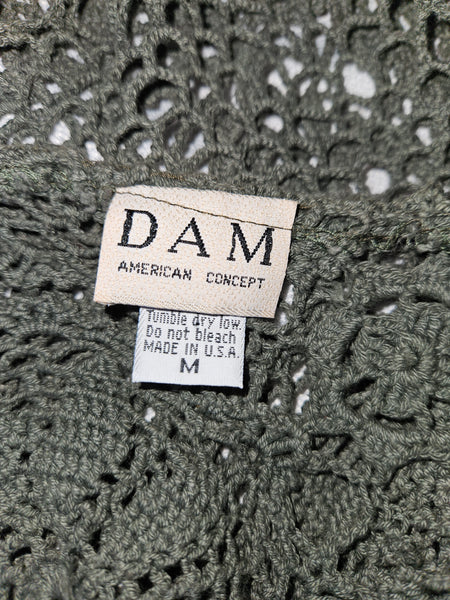 Medium DAM AMERICAN CONCEPT Dark Olive Green Knitted Vest