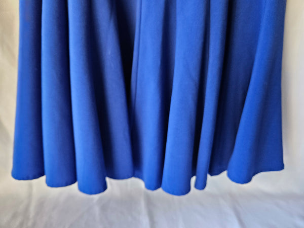 Size 4 CALVIN KLEIN Royal Blue Pleated Bodycon Dress