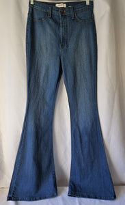 Size 28 / Size 9 VIBRANT Flare Leg Blue Jeans