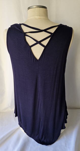 Medium Brand New SJS Blue "Oh My Stars" Casual Patriotic Top