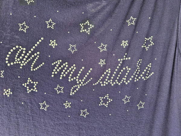 Medium Brand New SJS Blue "Oh My Stars" Casual Patriotic Top