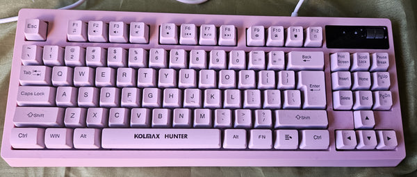 Pink Kolmax Hunter RGB 87 Keys Gaming Keyboard