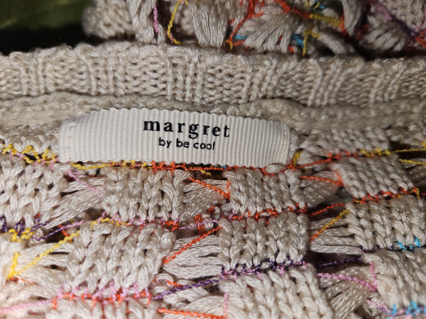 Medium MARGRET BY BE COOL Multi-Color Knit V-Neck Top