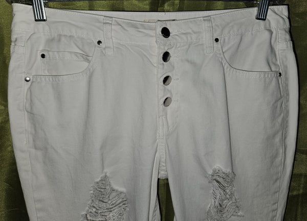 Size 10 REFUGE White Torn Jeans