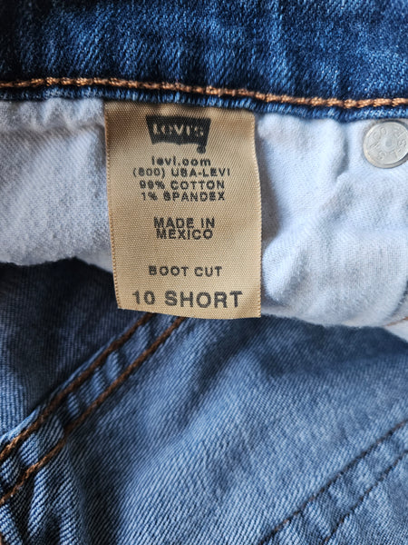 Size 10 Short LEVI 515 Bootcut Blue Jeans