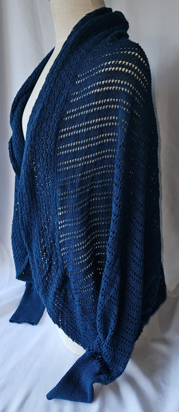 One Size Fits Most Blue Bat Wing Cardigan