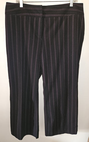 Size 16P LANE BRYANT Black Dress Pants w/ Pinstripes