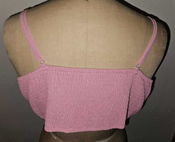 4X SIMPLY PLUS 2-Pc Pink Flare Leg Slit Leg Pant Suit