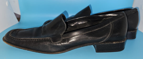 Size 6.5 N. SARTI FIRENZE Italian All Leather Black Loafers