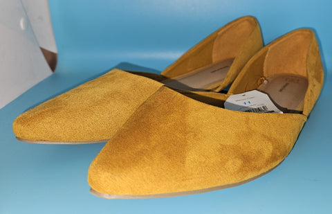 Size 11 Brand New TIME AND TRU Yellow Flat Shoes