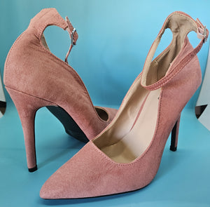 Size 7 QUPID 4" Pink Stiletto High Heel Shoes