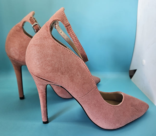 Size 7 QUPID 4" Pink Stiletto High Heel Shoes