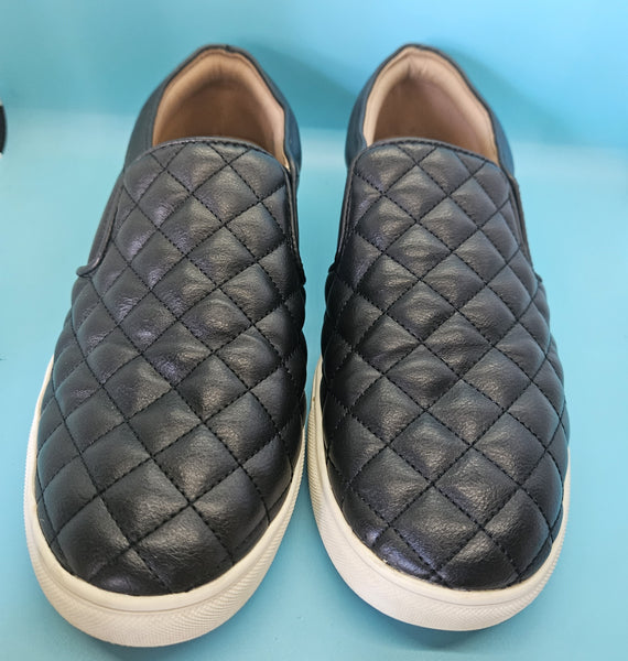 Size 9 A NEW DAY Black Quilted Athletic Shoes