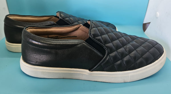 Size 9 A NEW DAY Black Quilted Athletic Shoes