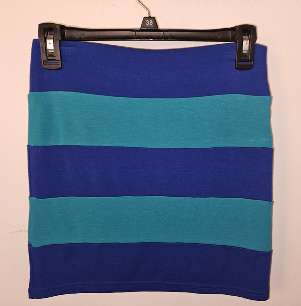 Medium SWOON Blue & Teal Mini Skirt