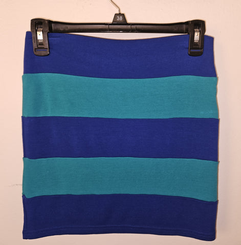 Medium SWOON Blue & Teal Mini Skirt