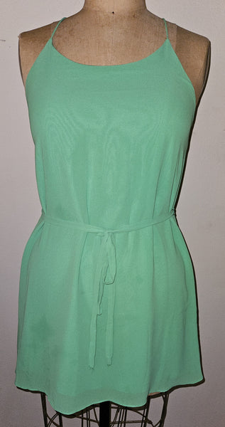 Large NAKED ZEBRA Green Sundress