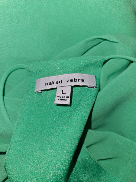 Large NAKED ZEBRA Green Sundress