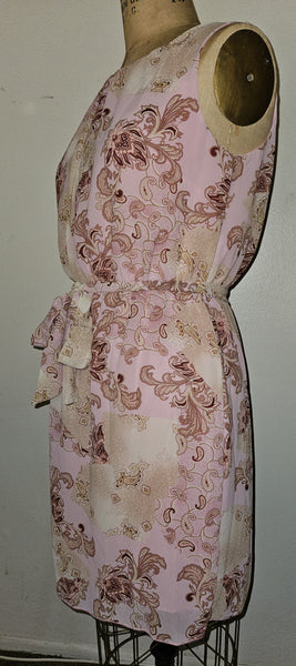 Large PRETTY YOUNG THING  Pink & Cream Paisley Dress