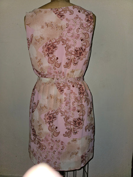 Large PRETTY YOUNG THING  Pink & Cream Paisley Dress