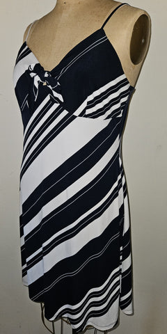 XL PERSEPTION Navy & White Stripped Sundress