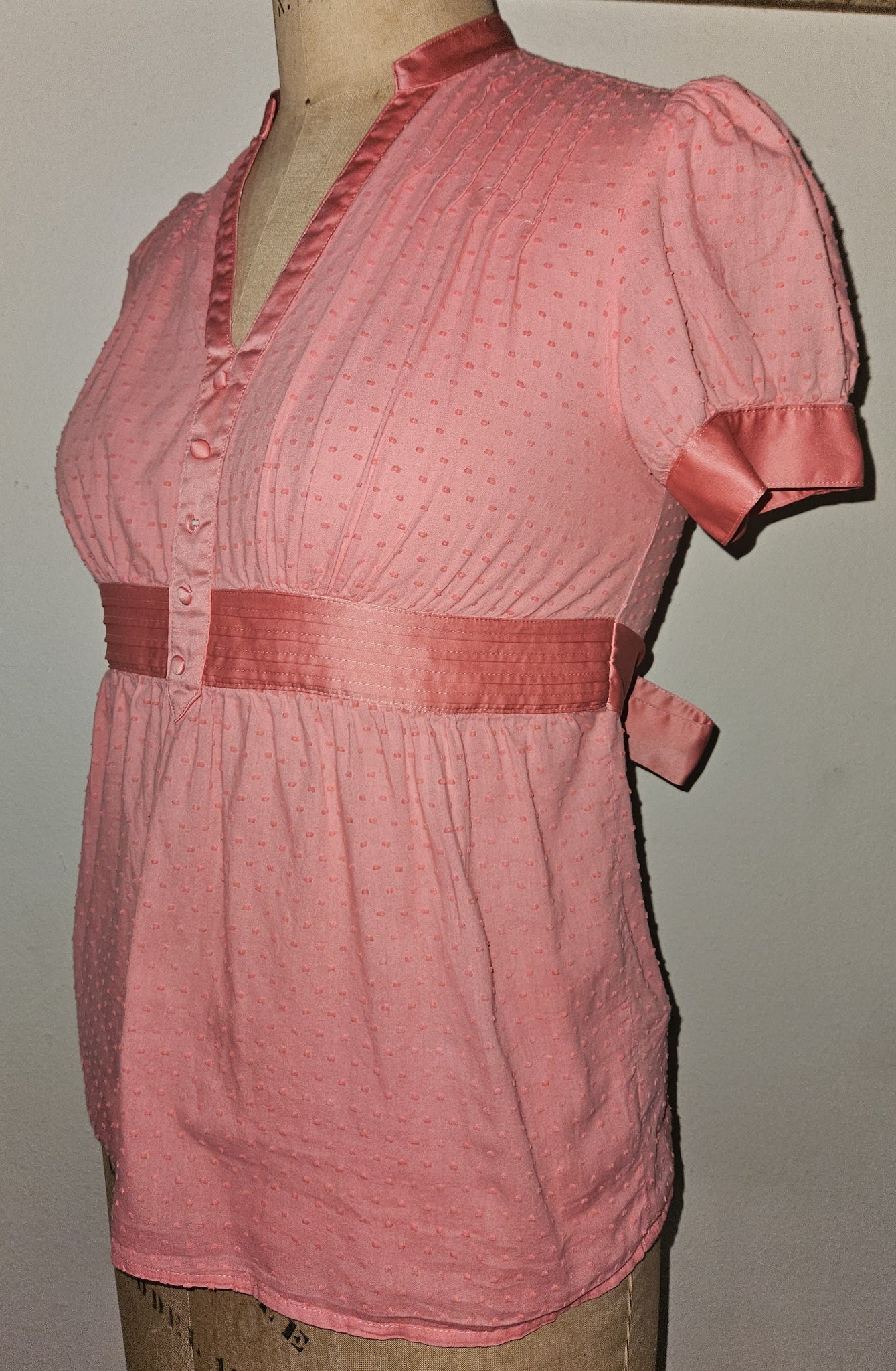 Medium APT 9 Orange Polka Dot Blouse