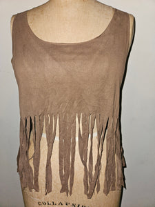 Large TRES BIEN Large Western Fringe Crop Top