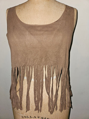 Large TRES BIEN Large Western Fringe Crop Top