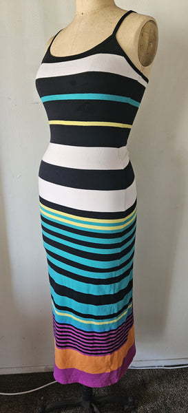 Large DEREK HEARTS Multi-color Striped Tank Dress