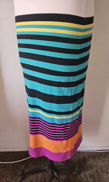 Large DEREK HEARTS Multi-color Striped Tank Dress