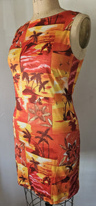 Large Juniors NO BOUNDARIES Orange & White Hawaiian Dress