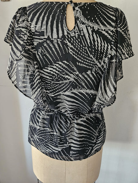 Medium ELLE Black & Tan Blouse