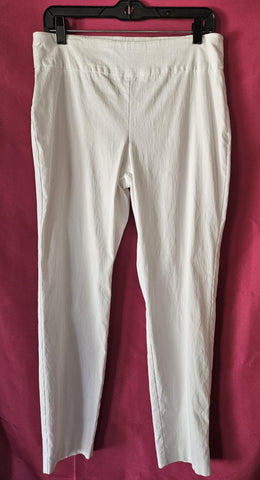 Size 12 VAN HEUSTEN White Stretch Extensible Slim Fit Pants