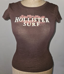 Small HOLLISTER SURF Brown T-Shirt