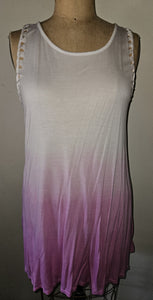 Large INGEAR RESORT White & Pink Faded Dress
