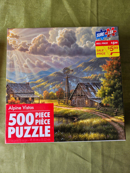 Set of Two Brand New 500 Piece Alpine Vistas Puzzles