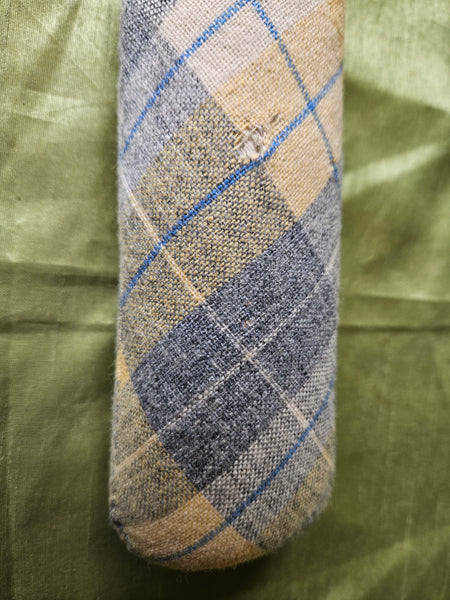 Vintage Dressmakers Matching Plaid Sleeve Roll & Ham Presser