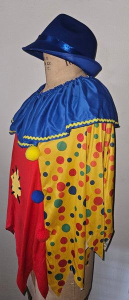 Colorful One Size Fits Most Clown Costume w/ Accessories