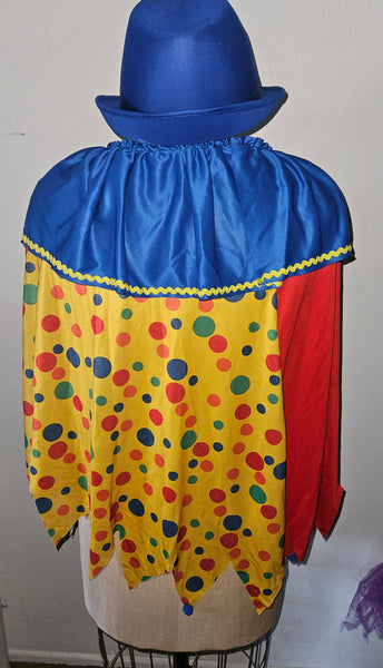 Colorful One Size Fits Most Clown Costume w/ Accessories