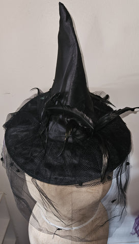 Brand New SPIRIT HALLOWEEN Black Deluxe Witch Hat
