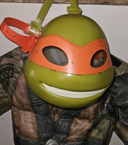Medium Teenage Mutant Ninja Turtle Michelangelo Padded Halloween Costume w/ Talking Mask