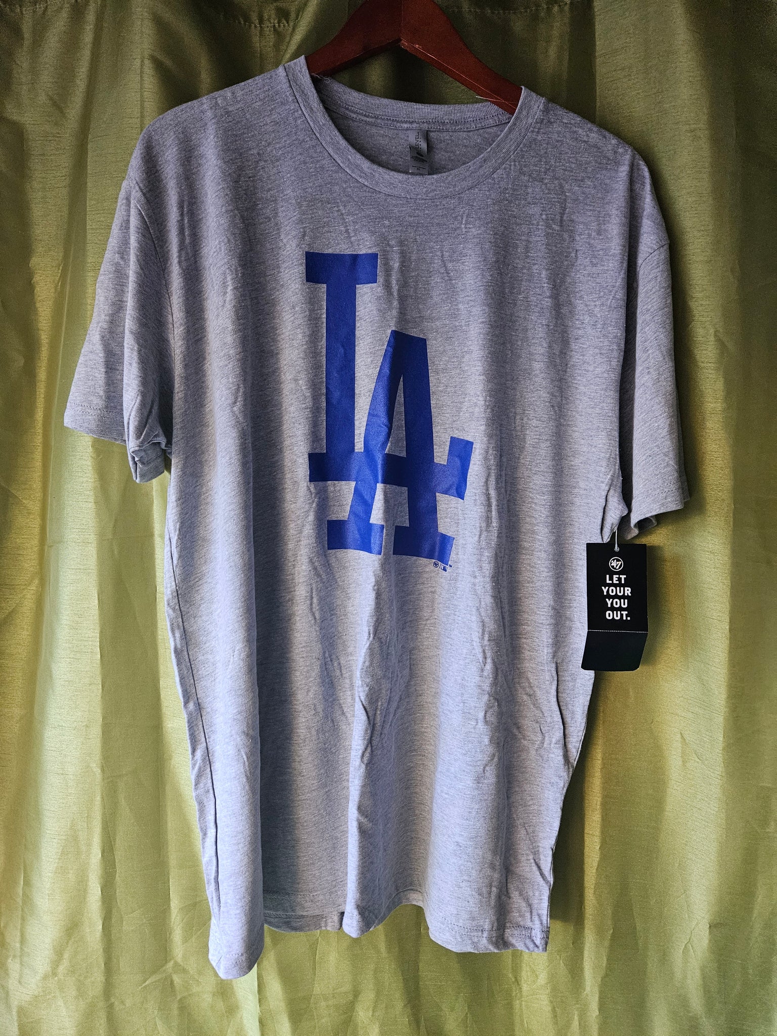 Men's XL Brand New NEXT LEVEL Gray Los Angeles Dodgers T-Shirt