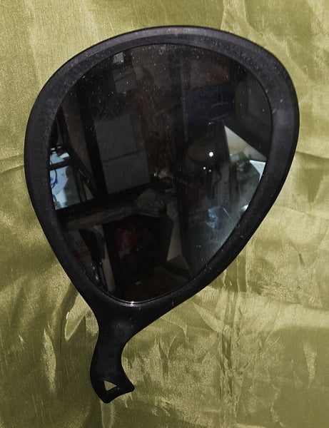 XL SALLY BEAUTY Black Oval Hand Mirror