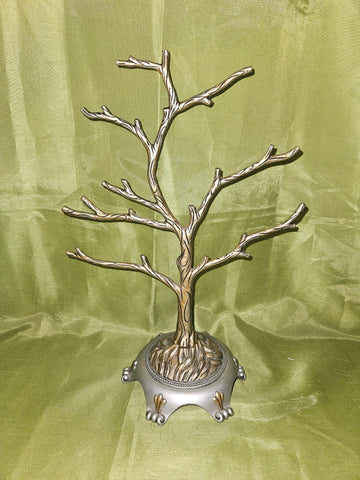 Silver & Gold Eight Branch 14" Jewelry Tree