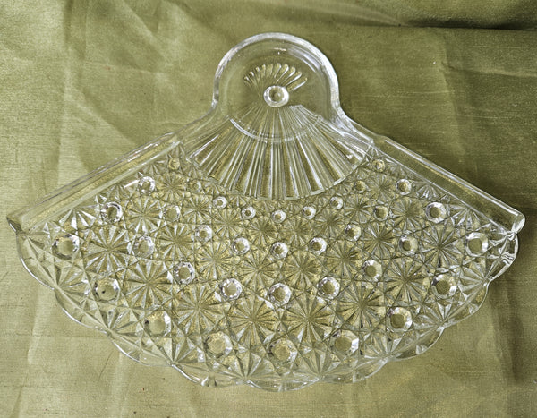 2-Pc Vintage ANCHOR HOCKING Fan Snack Plate & Cup