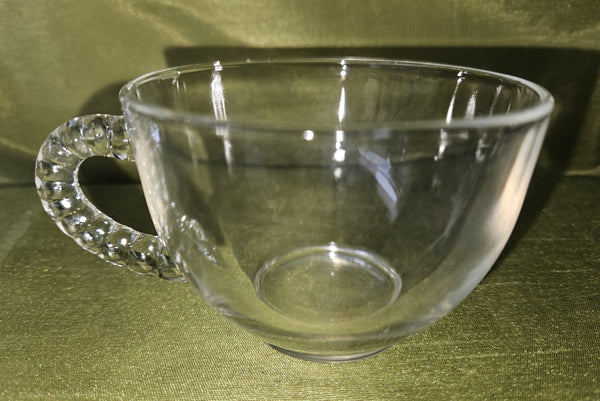 2-Pc Vintage ANCHOR HOCKING Fan Snack Plate & Cup