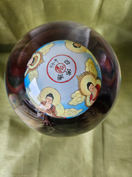 Chinese 6.5" Rotating Crystal Ball Globe