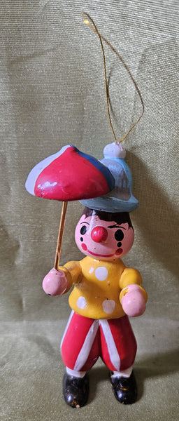 Vintage Clown Holiday Ornament