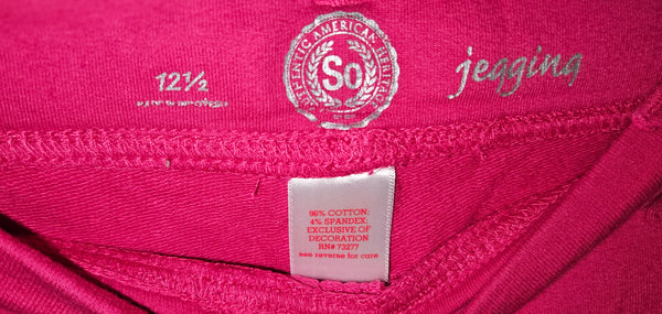 Size 12 1/2 SO Pink Bedazzled Pocket Jeggings